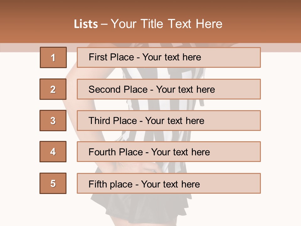 Stripes Ethnic Model PowerPoint Template
