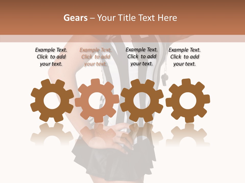 Stripes Ethnic Model PowerPoint Template