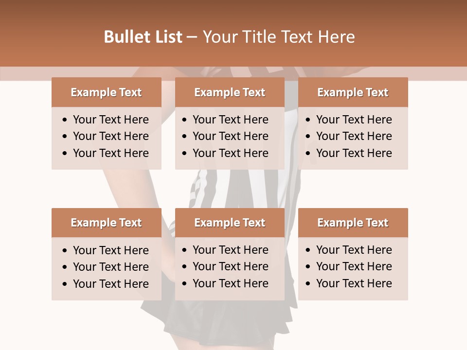 Stripes Ethnic Model PowerPoint Template