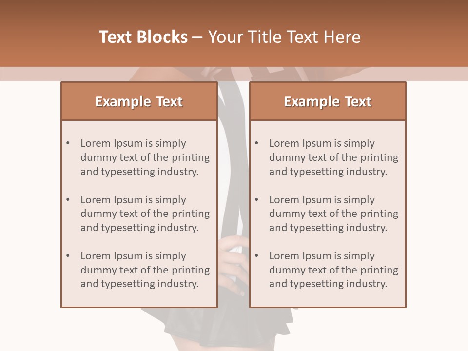 Stripes Ethnic Model PowerPoint Template