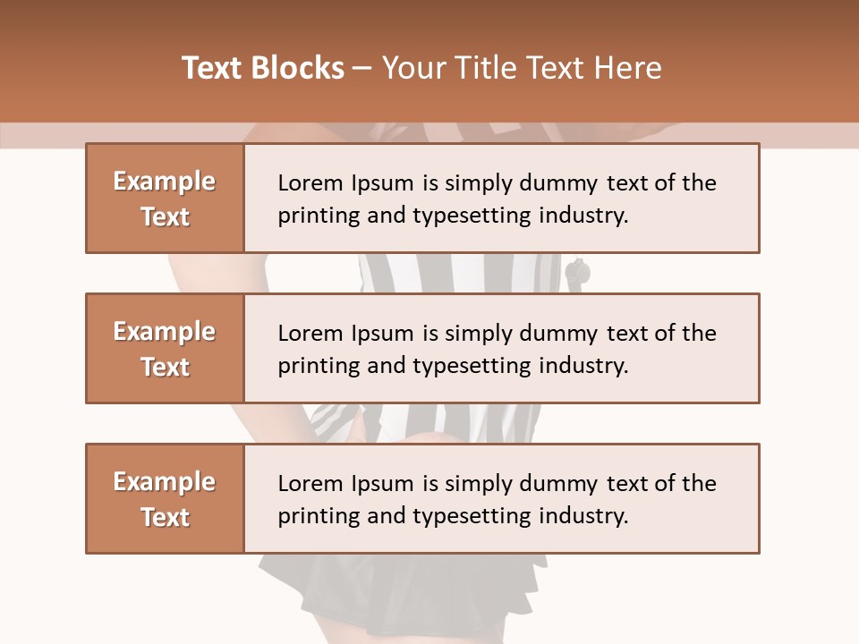Stripes Ethnic Model PowerPoint Template