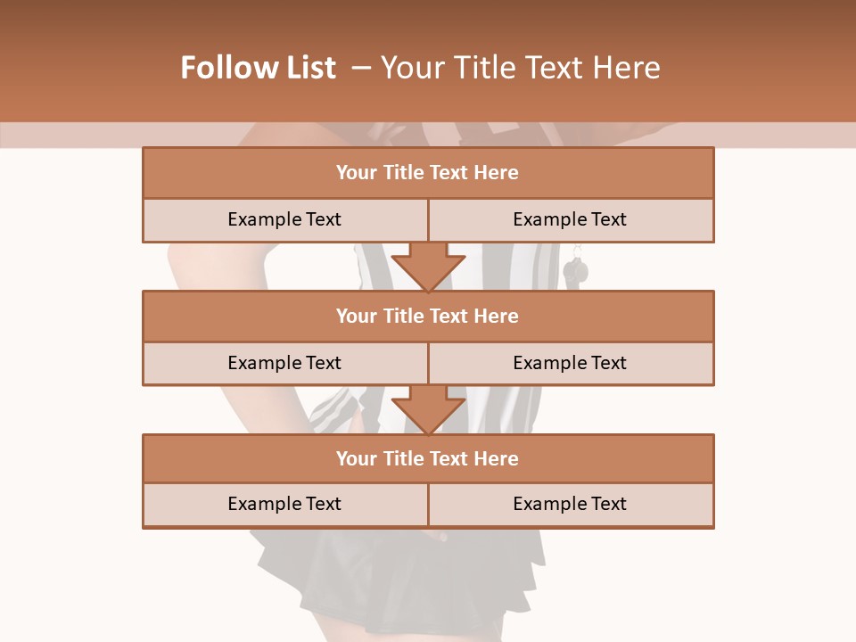 Stripes Ethnic Model PowerPoint Template