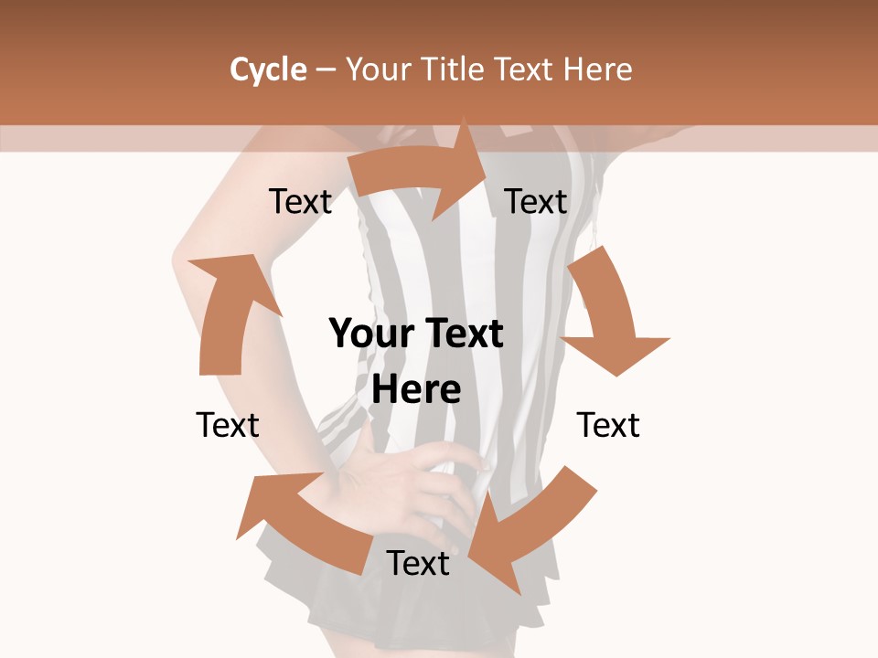 Stripes Ethnic Model PowerPoint Template