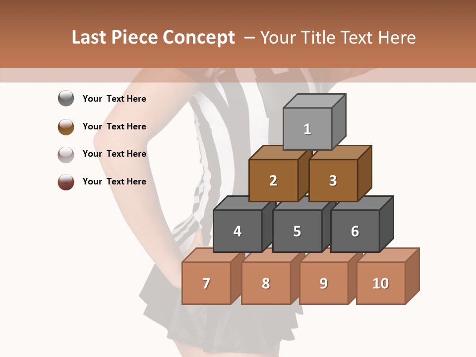 Stripes Ethnic Model PowerPoint Template