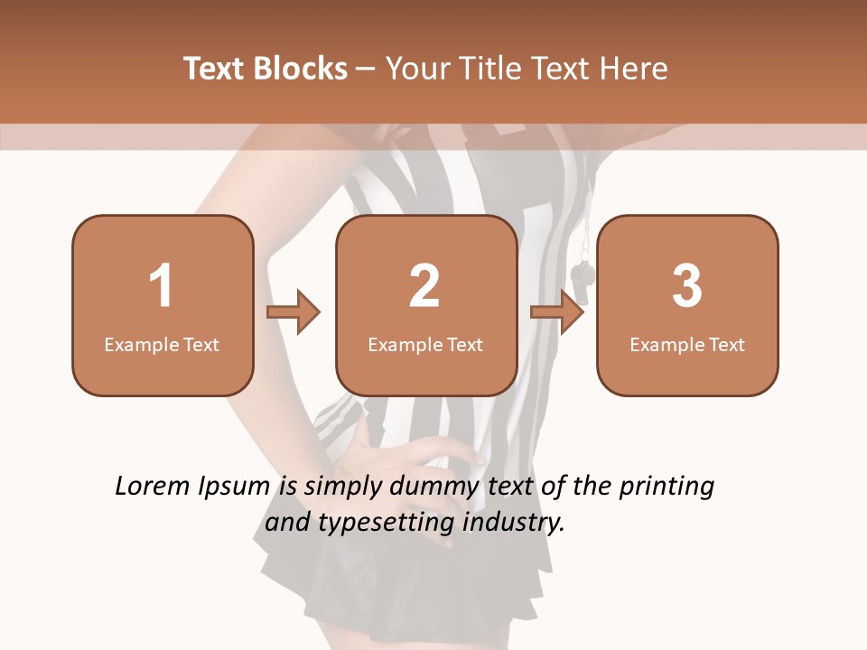 Stripes Ethnic Model PowerPoint Template