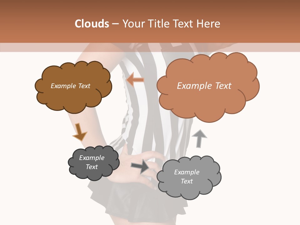Stripes Ethnic Model PowerPoint Template
