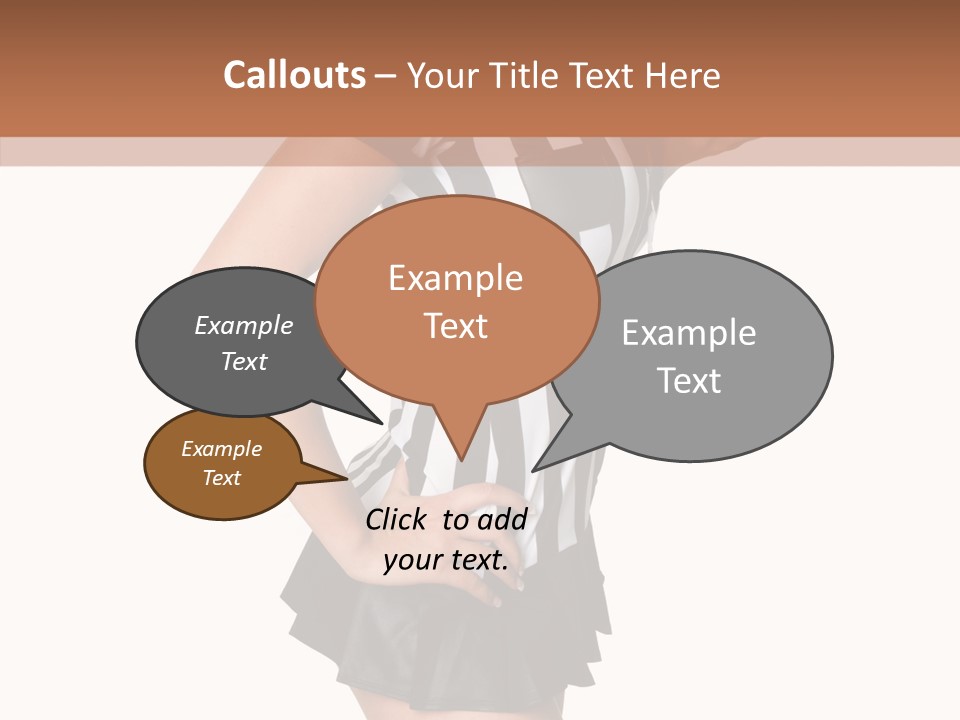 Stripes Ethnic Model PowerPoint Template