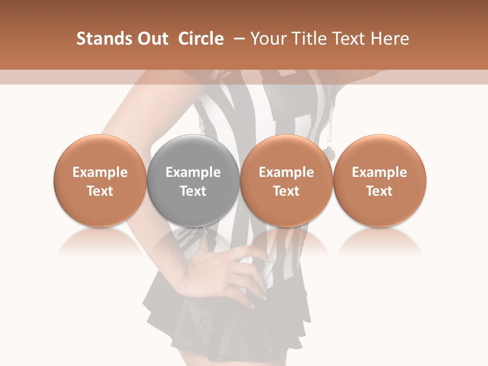 Stripes Ethnic Model PowerPoint Template