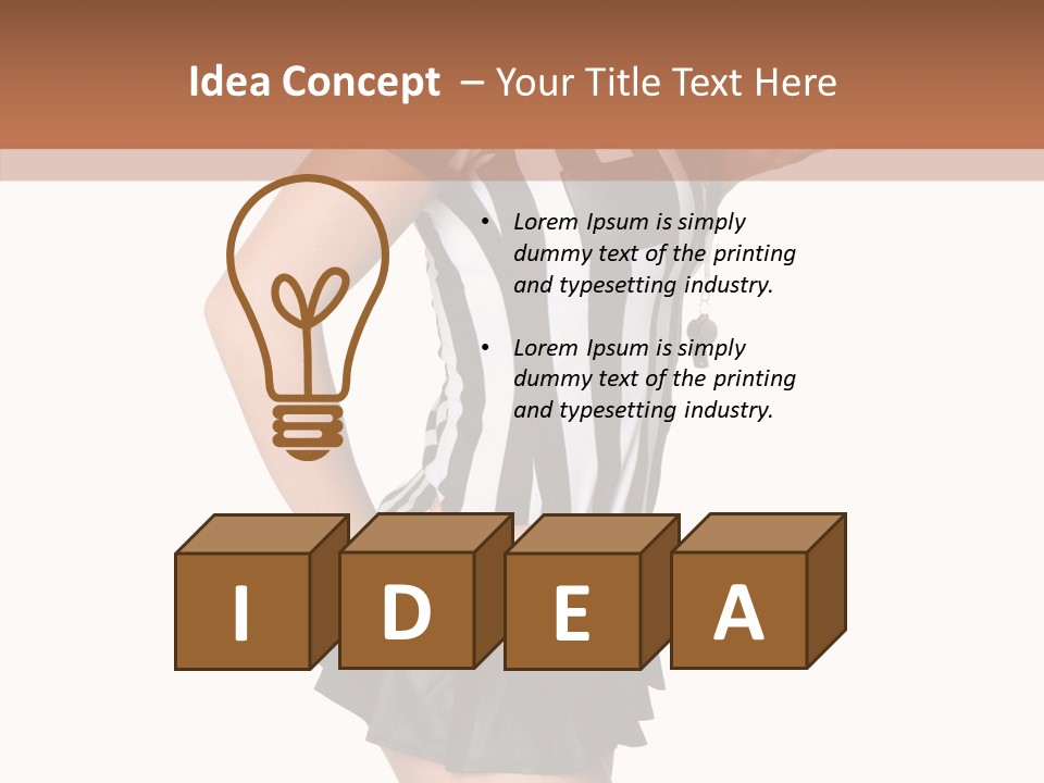 Stripes Ethnic Model PowerPoint Template