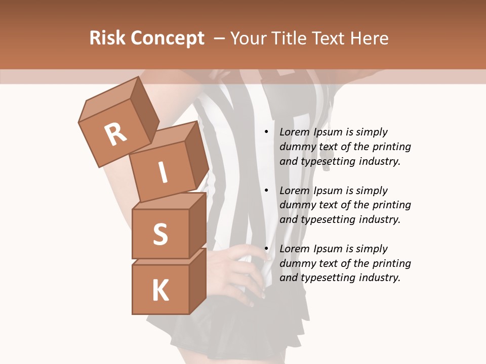 Stripes Ethnic Model PowerPoint Template