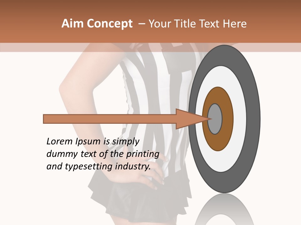 Stripes Ethnic Model PowerPoint Template