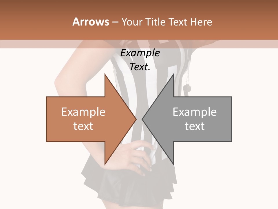 Stripes Ethnic Model PowerPoint Template