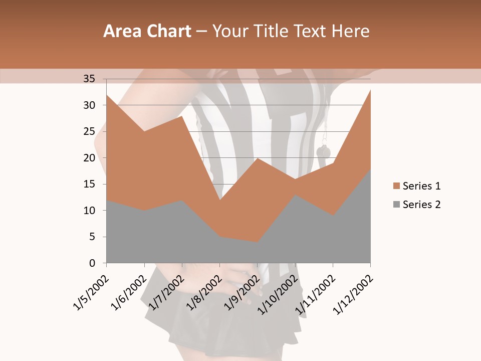 Stripes Ethnic Model PowerPoint Template
