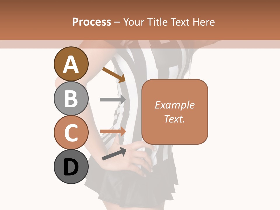 Stripes Ethnic Model PowerPoint Template
