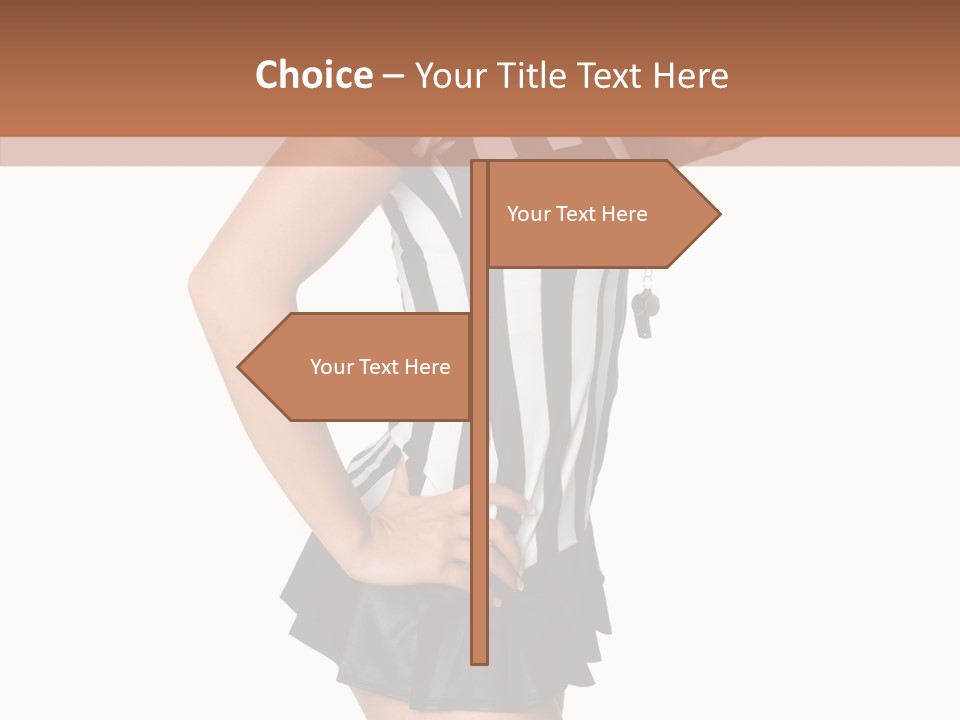 Stripes Ethnic Model PowerPoint Template