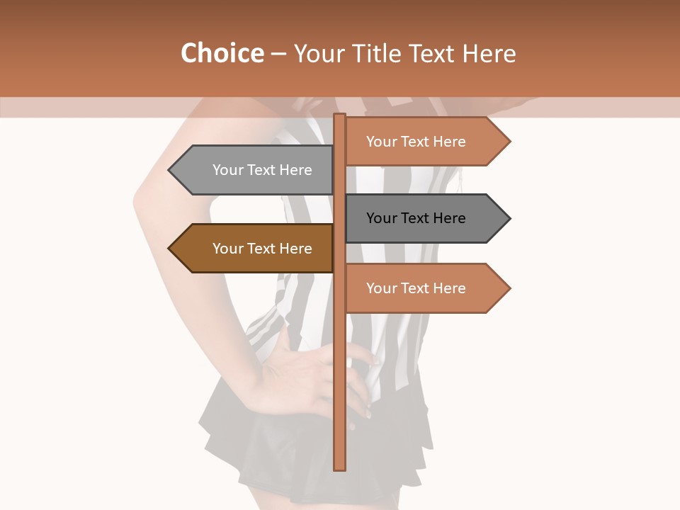 Stripes Ethnic Model PowerPoint Template
