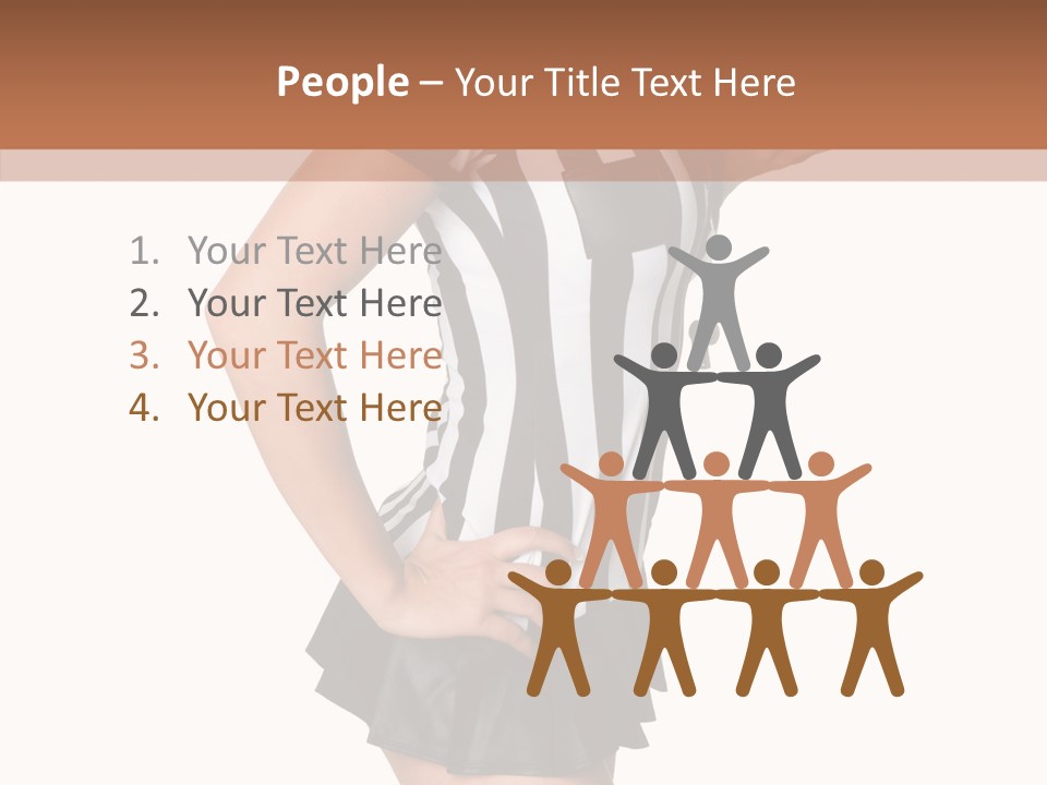 Stripes Ethnic Model PowerPoint Template