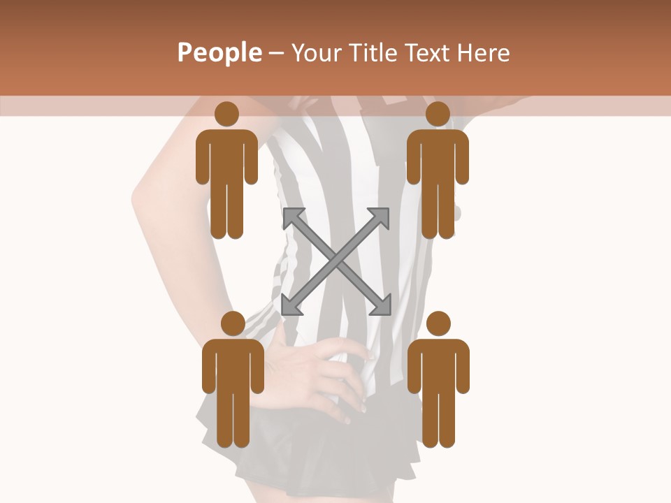 Stripes Ethnic Model PowerPoint Template