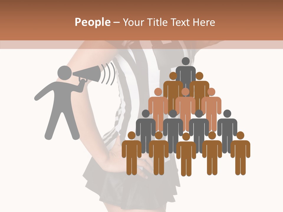 Stripes Ethnic Model PowerPoint Template