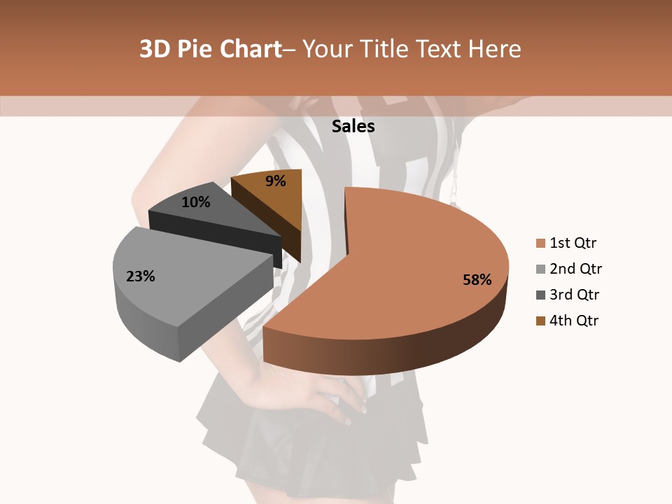 Stripes Ethnic Model PowerPoint Template