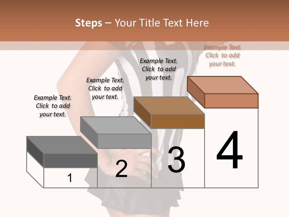 Stripes Ethnic Model PowerPoint Template