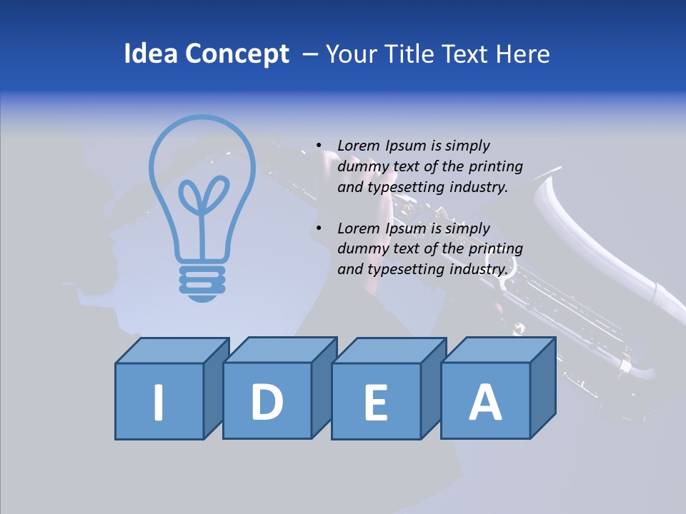 Passion Acoustic Sax PowerPoint Template