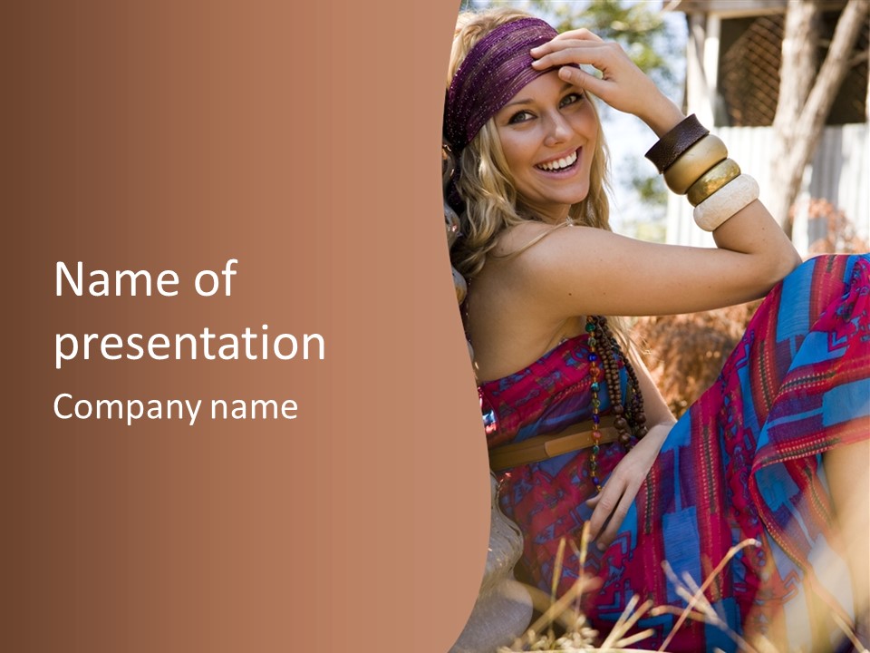 Scarf Dana Teen PowerPoint Template