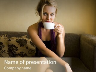 Enjoy Girl Laughing PowerPoint Template