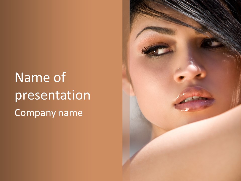 Shoulder Lips People PowerPoint Template