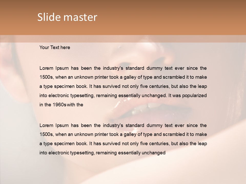 Shoulder Lips People PowerPoint Template