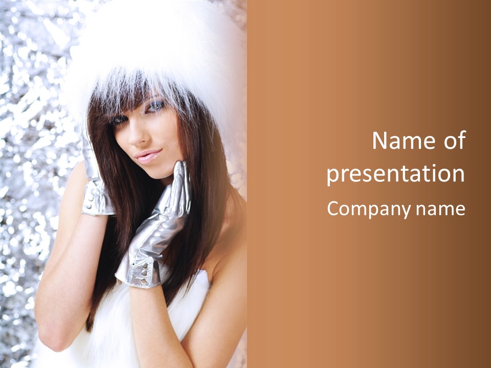 Girl Make Beauty PowerPoint Template