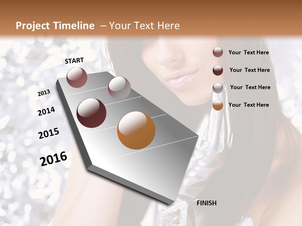 Girl Make Beauty PowerPoint Template