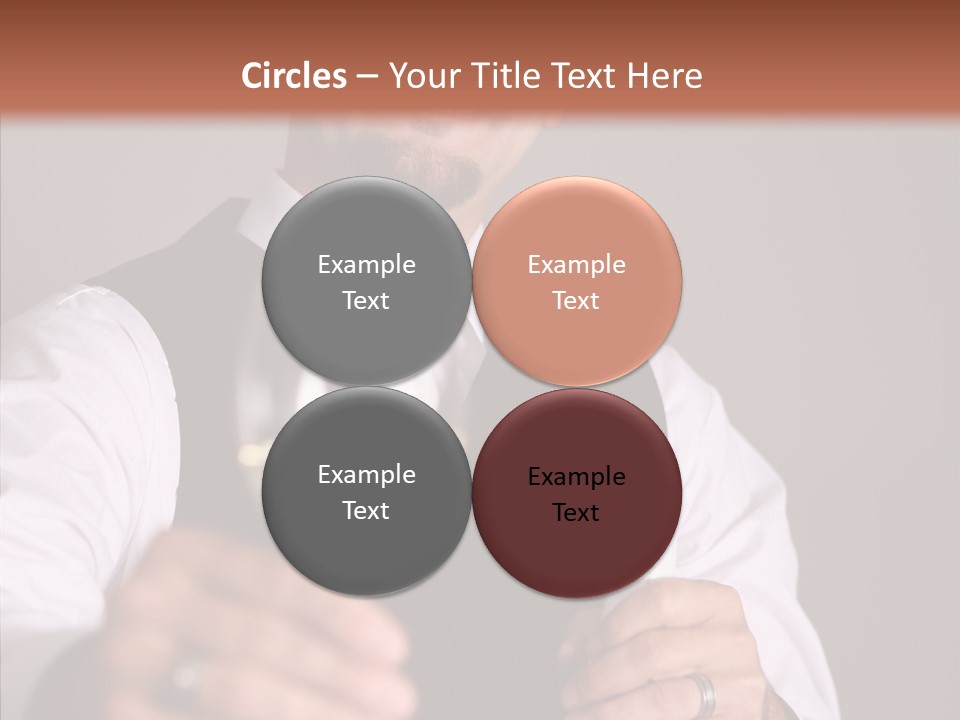 Romantic Tuxedo Servant PowerPoint Template