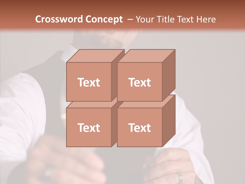 Romantic Tuxedo Servant PowerPoint Template