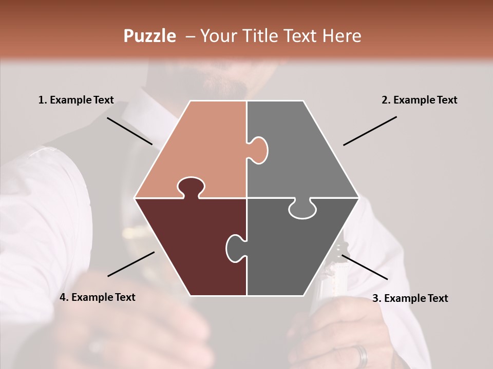 Romantic Tuxedo Servant PowerPoint Template