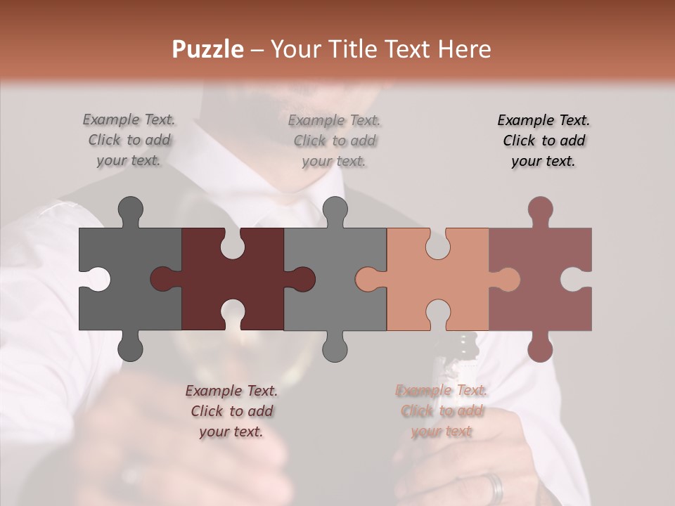 Romantic Tuxedo Servant PowerPoint Template