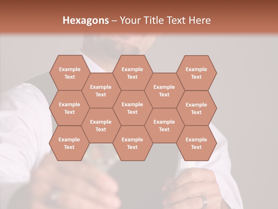 Romantic Tuxedo Servant PowerPoint Template