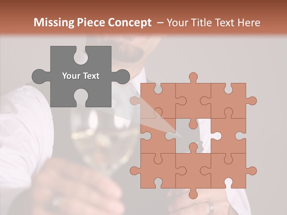 Romantic Tuxedo Servant PowerPoint Template