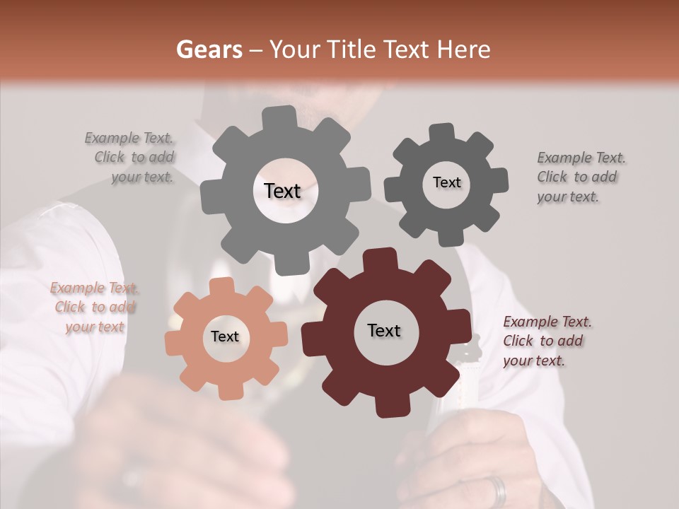 Romantic Tuxedo Servant PowerPoint Template