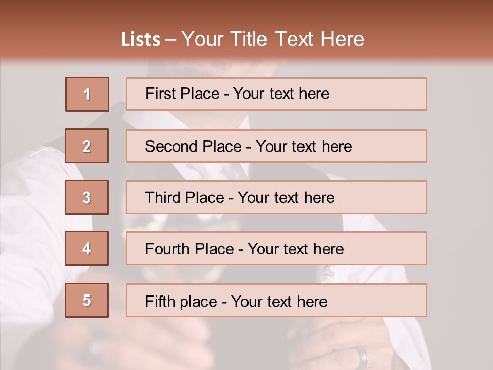 Romantic Tuxedo Servant PowerPoint Template