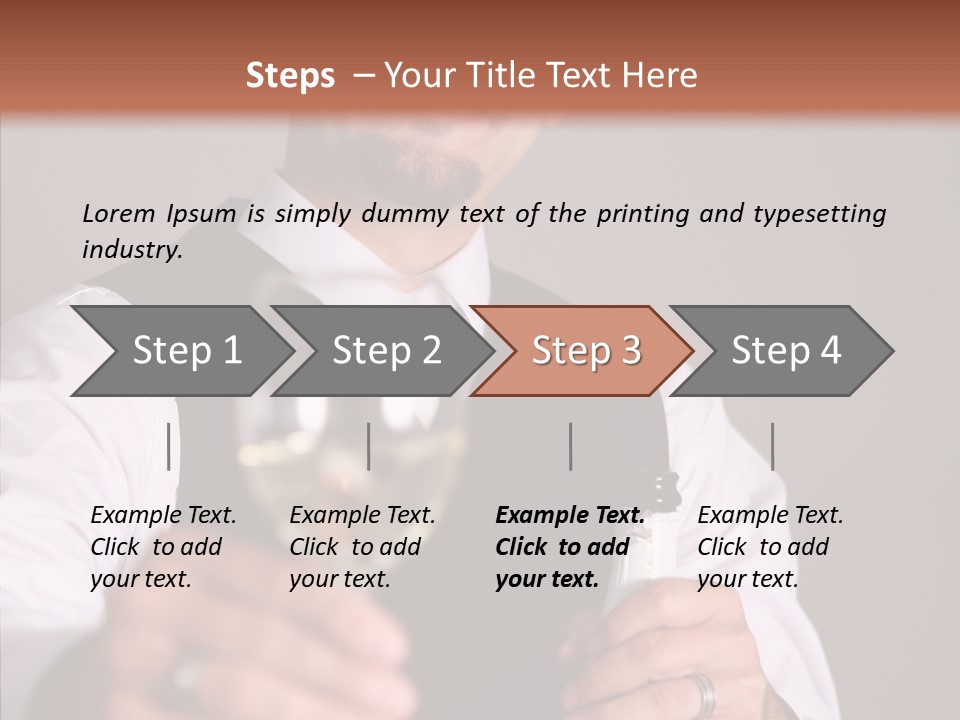 Romantic Tuxedo Servant PowerPoint Template