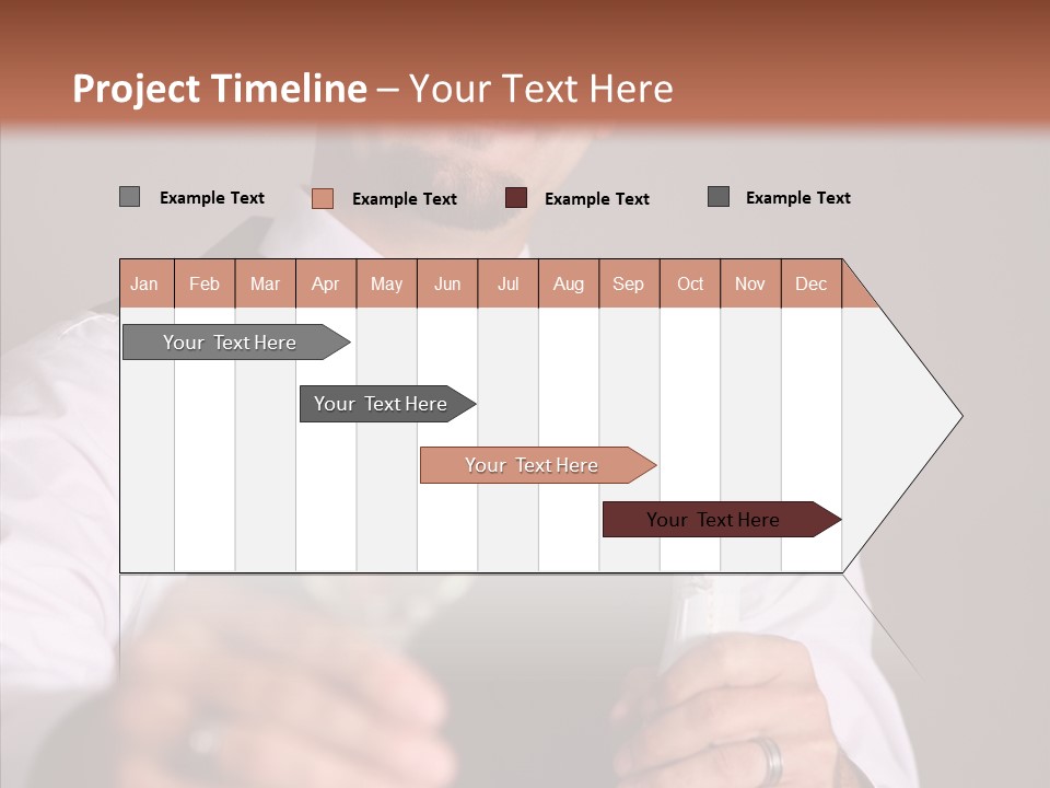 Romantic Tuxedo Servant PowerPoint Template