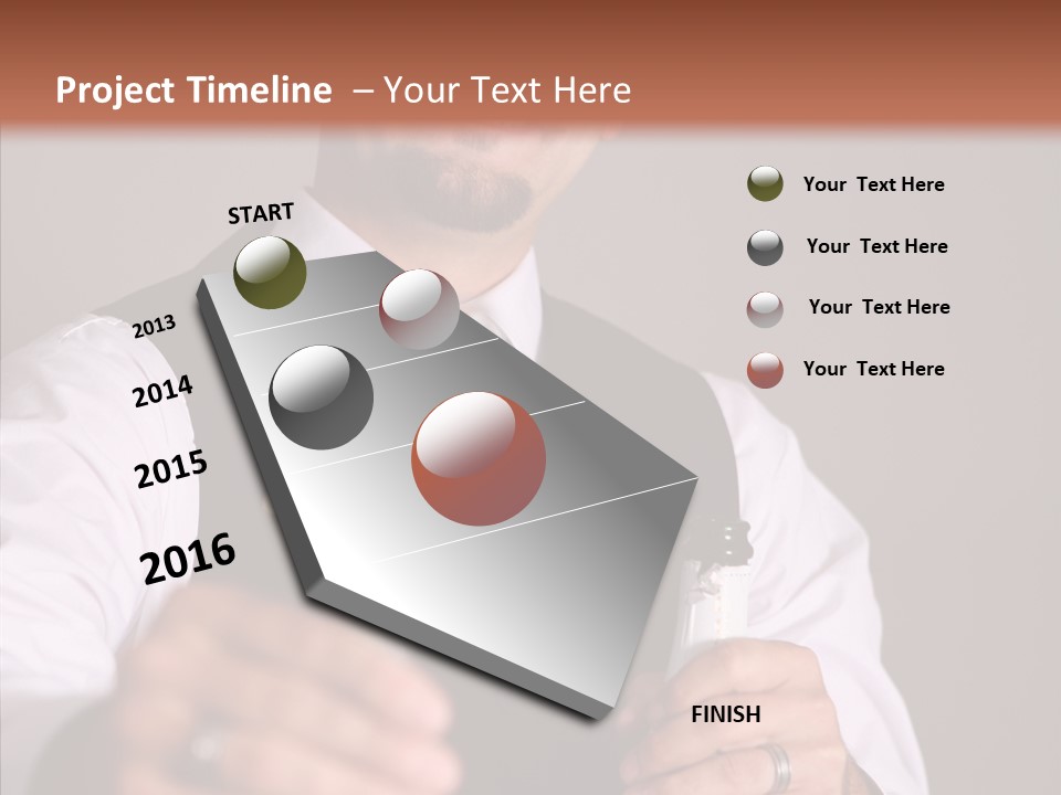 Romantic Tuxedo Servant PowerPoint Template