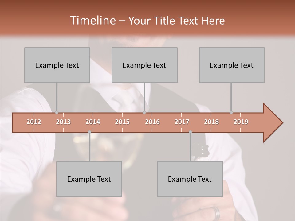 Romantic Tuxedo Servant PowerPoint Template