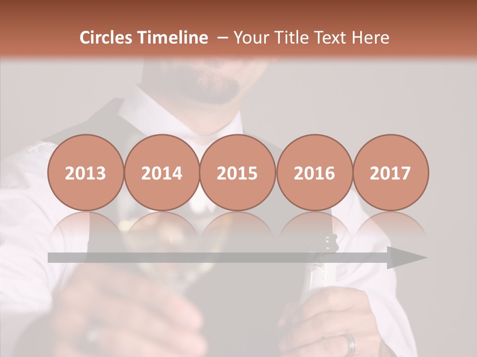 Romantic Tuxedo Servant PowerPoint Template