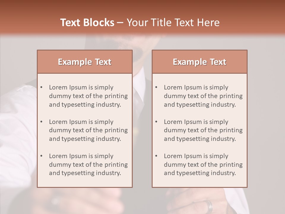 Romantic Tuxedo Servant PowerPoint Template