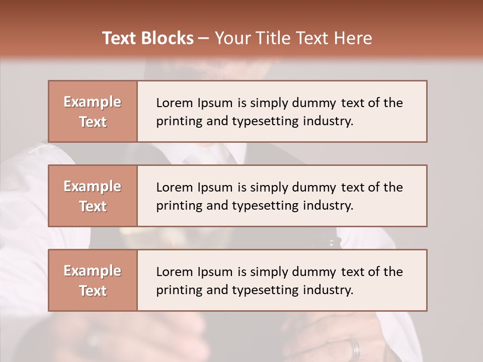 Romantic Tuxedo Servant PowerPoint Template