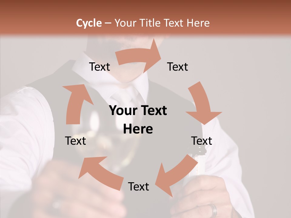 Romantic Tuxedo Servant PowerPoint Template