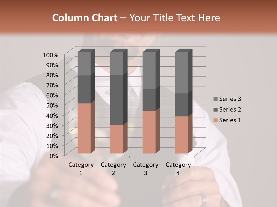 Romantic Tuxedo Servant PowerPoint Template