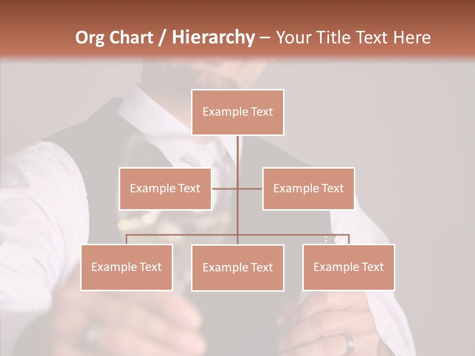 Romantic Tuxedo Servant PowerPoint Template